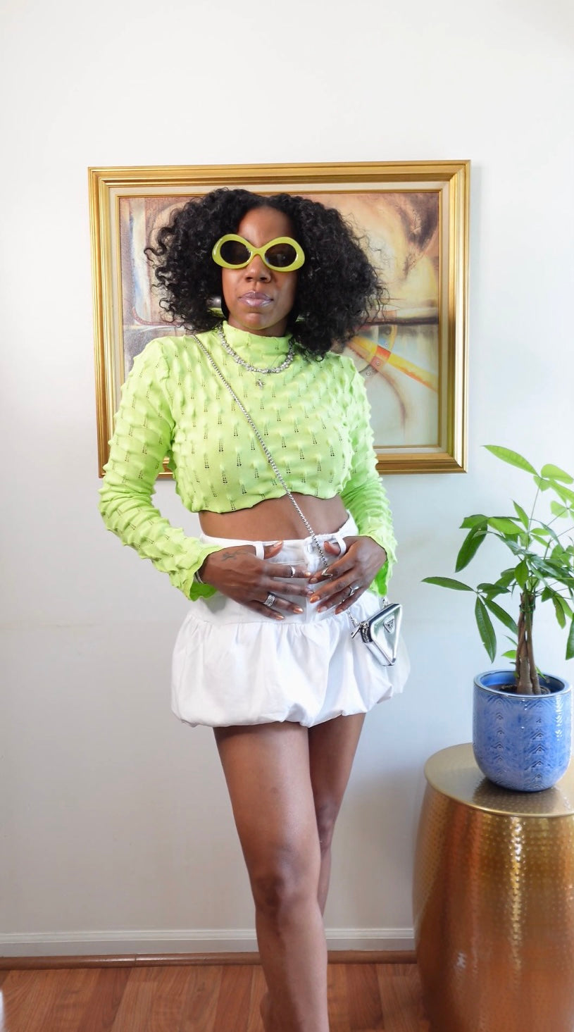 Fitted Long Sleeve Bubble Shirt